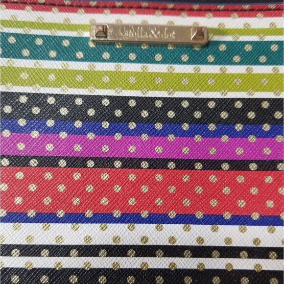 {Stella & Dot} Multicolor Striped Polka Dot Wallet - Picture 4 of 10